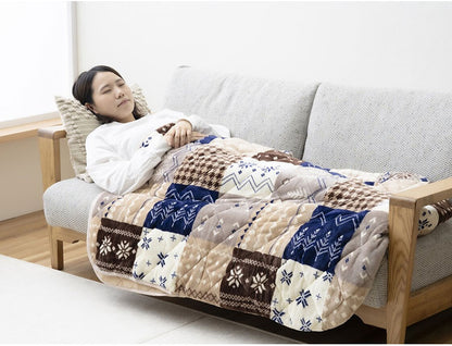 足入れ布団 ロングタイプ フランネル素材 ポケットこたつ 電源不要 お尻まであったか ポカポカ 毛布 北欧風 かわいい 足布団 暖かい 床 ソファ リビング 寝室(代引不可)