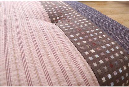 座布団 同色4枚組 日本製 銘仙判座布団 ふかふか 手触り 和モダン バイカラー クッション 側生地 綿100% シート リビング 和室 国産(代引不可)