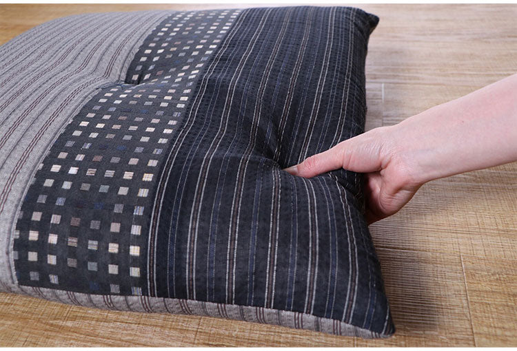 座布団 同色4枚組 日本製 銘仙判座布団 ふかふか 手触り 和モダン バイカラー クッション 側生地 綿100% シート リビング 和室 国産(代引不可)