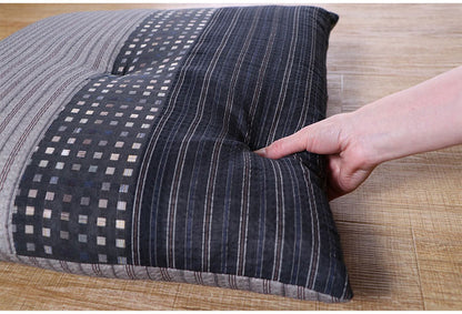 座布団 同色4枚組 日本製 銘仙判座布団 ふかふか 手触り 和モダン バイカラー クッション 側生地 綿100% シート リビング 和室 国産(代引不可)