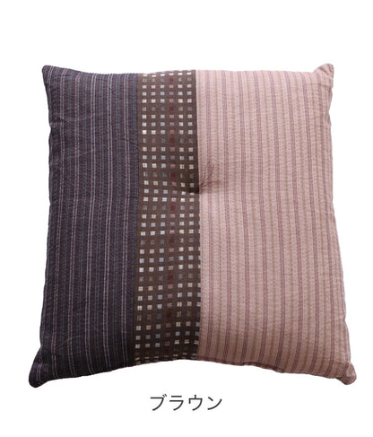 座布団 同色4枚組 日本製 銘仙判座布団 ふかふか 手触り 和モダン バイカラー クッション 側生地 綿100% シート リビング 和室 国産(代引不可)