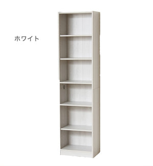 大容量本棚 幅45cm 6段 工具不要 組立簡単 可動棚 本棚 シェルフ オープンラック 木目 ブックシェルフ ラック コレクションケース ナチュラル おしゃれ 大容量 A4ファイル(代引不可)