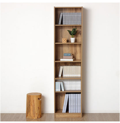 大容量本棚 幅45cm 6段 工具不要 組立簡単 可動棚 本棚 シェルフ オープンラック 木目 ブックシェルフ ラック コレクションケース ナチュラル おしゃれ 大容量 A4ファイル(代引不可)