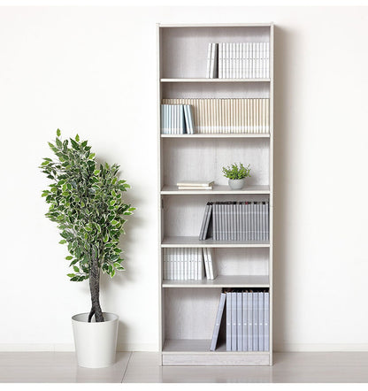 大容量本棚 幅60cm 6段 工具不要 組立簡単 可動棚 本棚 シェルフ オープンラック 木目 ブックシェルフ ラック コレクションケース ナチュラル おしゃれ 大容量 A4ファイル(代引不可)