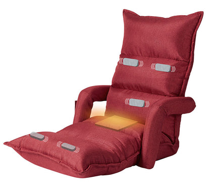 くつろぎのマッサージチェア 肘掛付き リモコン付き リクライニング ヒーター搭載 チェア マッサージ機 電動リクライナー マッサージチェアー 座椅子 いす イス 椅子 チェアー(代引不可)