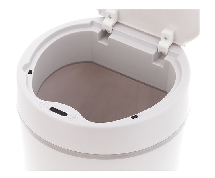 ダストボックス 円型 人感センサー付き 容量12L ゴミ箱 自動開閉 電池式 お手入れ簡単 コンパクト キッチン収納 リビング ダイニング(代引不可)