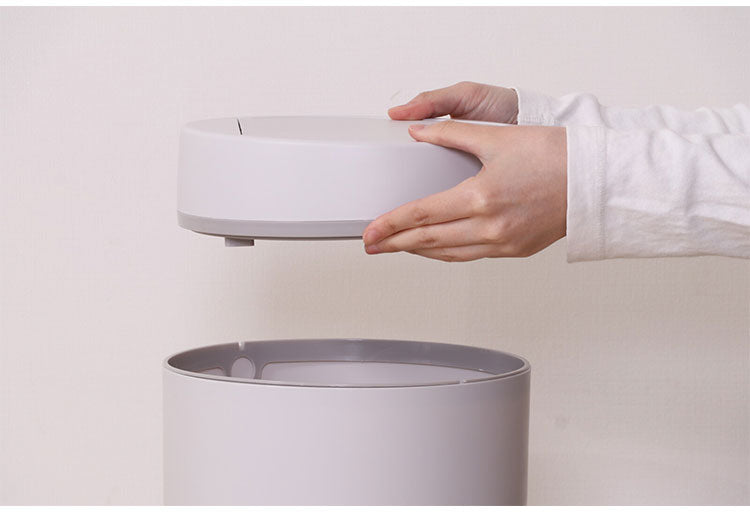 ダストボックス 円型 人感センサー付き 容量12L ゴミ箱 自動開閉 電池式 お手入れ簡単 コンパクト キッチン収納 リビング ダイニング(代引不可)