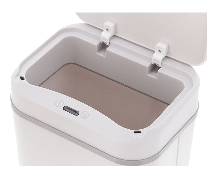 ダストボックス 長方形 人感センサー付き 容量12L ゴミ箱 自動開閉 電池式 お手入れ簡単 コンパクト キッチン収納 リビング ダイニング(代引不可)