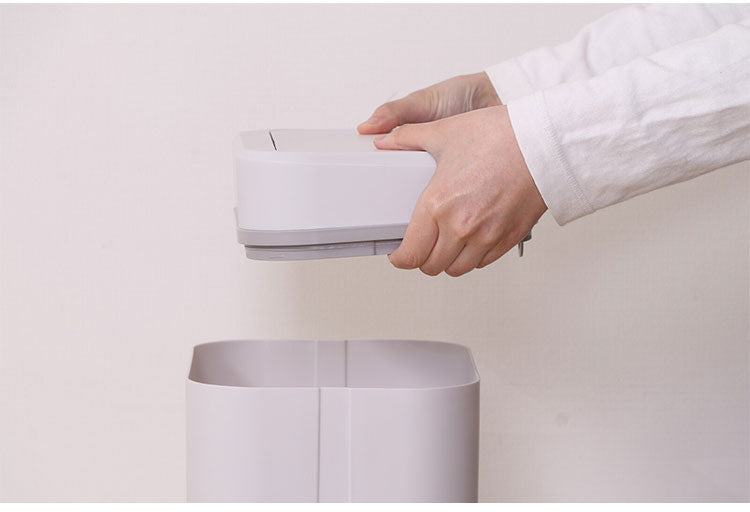 ダストボックス 長方形 人感センサー付き 容量12L ゴミ箱 自動開閉 電池式 お手入れ簡単 コンパクト キッチン収納 リビング ダイニング(代引不可)