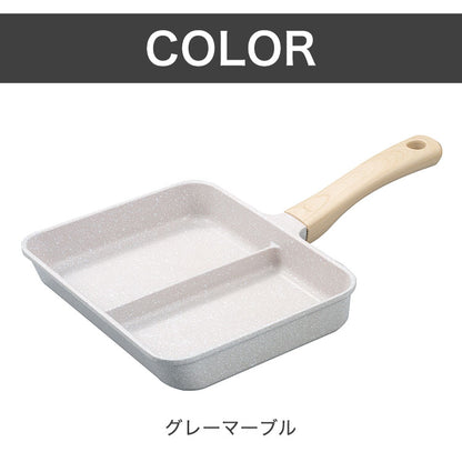 フライパン IH対応 二品同時に作れるフライパン 仕切り付き お手入れ簡単 フッ素加工 玉子焼き器 ミニフライパン 朝食 お弁当づくり(代引不可)