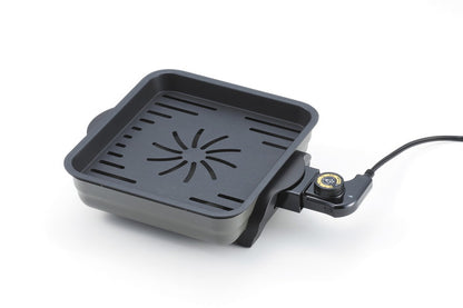 グリルプレート 煙出にくい ホットプレート 焼き器 コンパクト お手入れ簡単 食卓 グリルパン 焼肉 焼魚 ホームパーティー 煙をおさえたコンパクトプレート(代引不可)