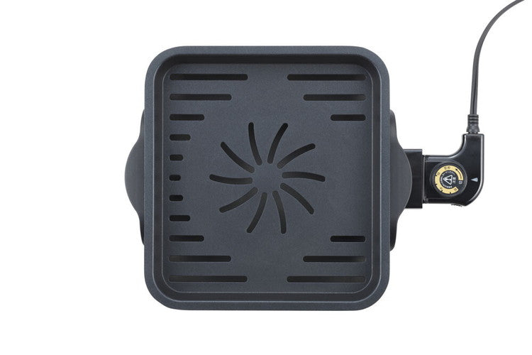 グリルプレート 煙出にくい ホットプレート 焼き器 コンパクト お手入れ簡単 食卓 グリルパン 焼肉 焼魚 ホームパーティー 煙をおさえたコンパクトプレート(代引不可)