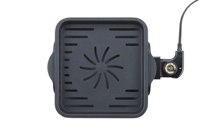 グリルプレート 煙出にくい ホットプレート 焼き器 コンパクト お手入れ簡単 食卓 グリルパン 焼肉 焼魚 ホームパーティー 煙をおさえたコンパクトプレート(代引不可)