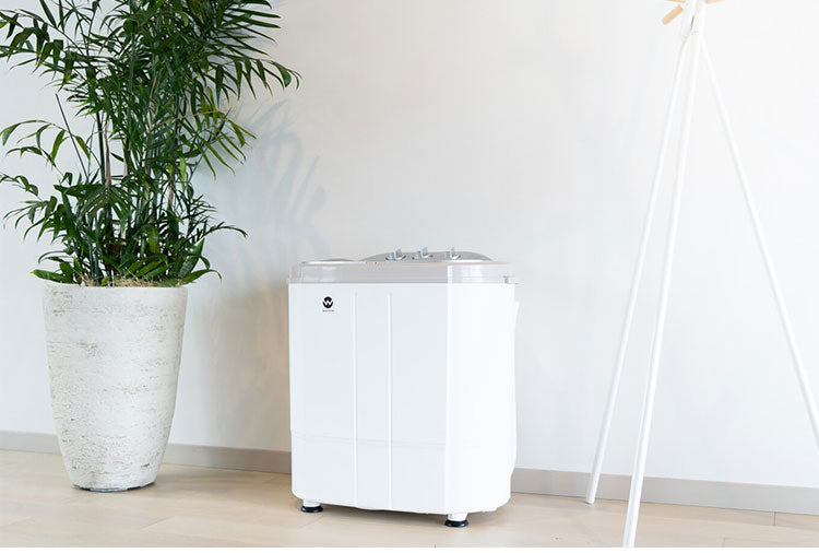 二槽式洗濯機 軽量 コンパクト 洗濯機 2槽式 洗い分け ペット用 部活用 ダイヤル式 耐久性 ステンレス製 洗濯 脱水 ウォッシュマン(代引不可)