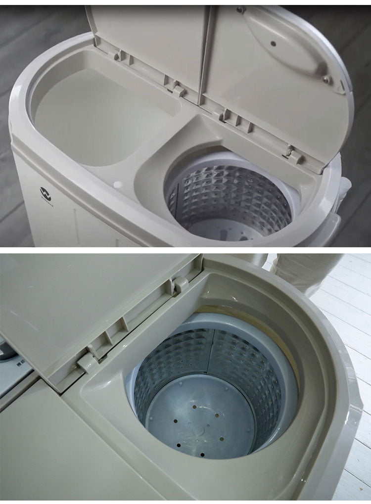 二槽式洗濯機 軽量 コンパクト 洗濯機 2槽式 洗い分け ペット用 部活用 ダイヤル式 耐久性 ステンレス製 洗濯 脱水 ウォッシュマン(代引不可)
