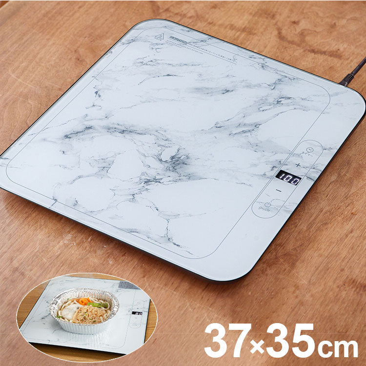 クッキングヒーター 保温プレート 37×35cm プラ容器 アルミ鍋対応 タイマー付き 自動オフ機能 お手入れ簡単 タッチパネル ガラス製パネル IHヒーター 温め 保温 カルドクック(代引不可)