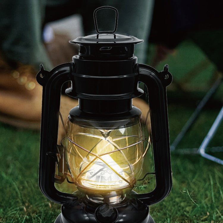 ランタン風LEDライト 乾電池式 ハンドル付き 明るさ無段階調整 ライト 電灯 キャンプ アウトドア レジャー 防災 停電時 災害時 非常用(代引不可)