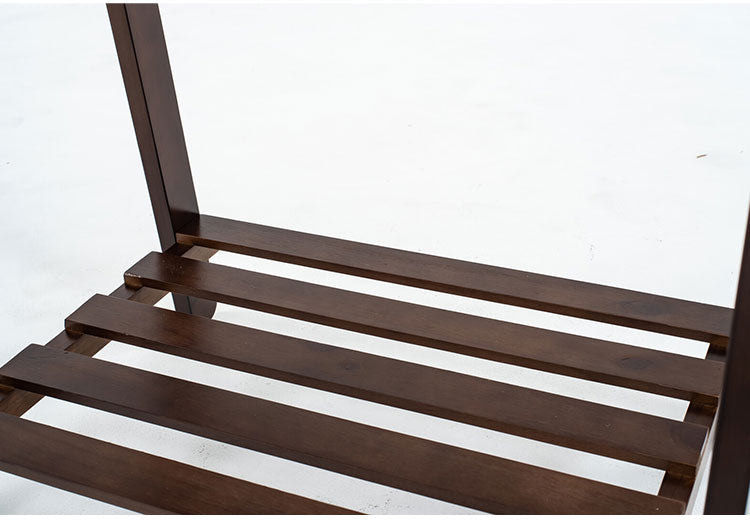 ハンガーラック スリム 棚付き 天然木 幅80cm ハンガーバー コートハンガー A型 コンパクト 衣類収納 大容量 衣類 リビング 玄関 ワンルーム(代引不可)