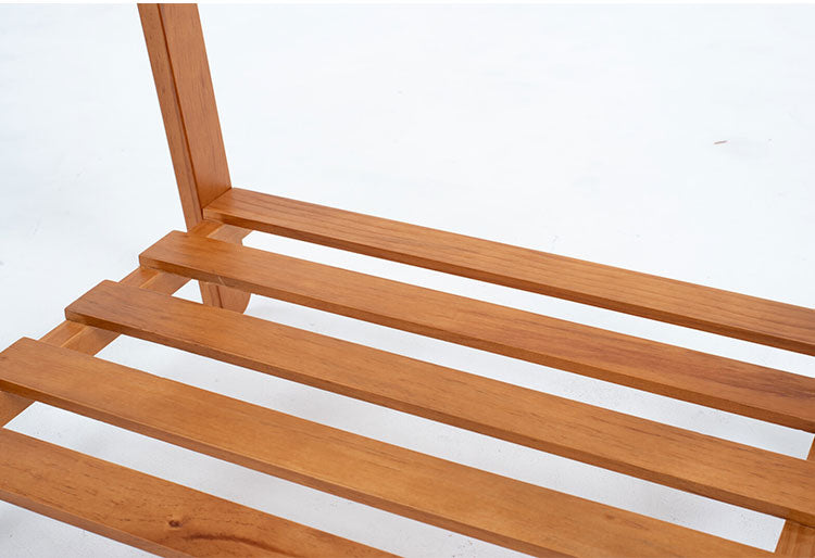 ハンガーラック スリム 棚付き 天然木 幅80cm ハンガーバー コートハンガー A型 コンパクト 衣類収納 大容量 衣類 リビング 玄関 ワンルーム(代引不可)