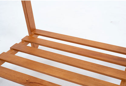 ハンガーラック スリム 棚付き 天然木 幅80cm ハンガーバー コートハンガー A型 コンパクト 衣類収納 大容量 衣類 リビング 玄関 ワンルーム(代引不可)