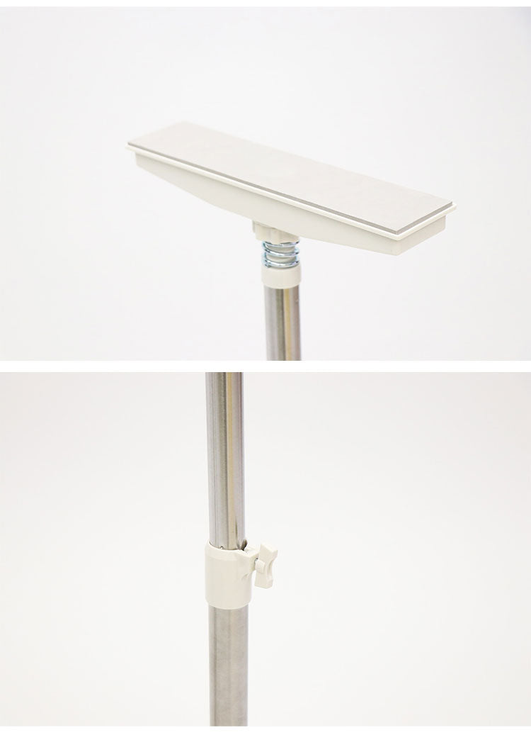 耐震突っ張りポール Mサイズ 2本セット ステンレス製 転倒防止 地震対策 ジャッキ式 家具固定 つっぱりポール 耐震 災害(代引不可)