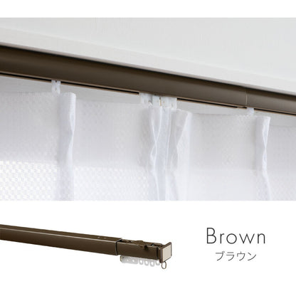 カーテンレール 70cm つっぱり 賃貸 フィットワン 伸縮 シングル 穴あけ不要 取付簡単 間仕切り 突っ張り ねじ不要 伸縮レール テンション 0.7m シンプル おしゃれ ブラック ホワイト ブラウン(代引不可)