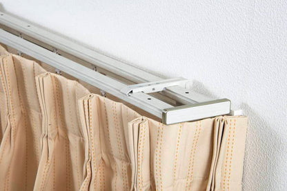 カーテンレール 2mダブル トップカバー付き 遮光 静穏 ブラインドロールスクリーン 遮光カーテン 省エネ(代引不可)