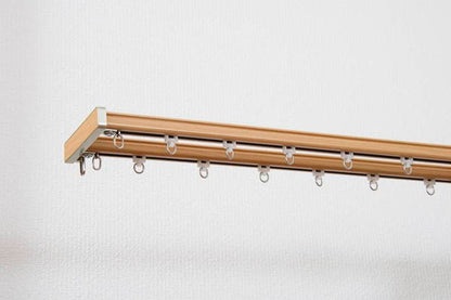 カーテンレール 2mダブル トップカバー付き 遮光 静穏 ブラインドロールスクリーン 遮光カーテン 省エネ(代引不可)