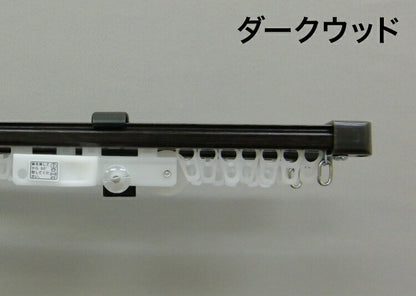 角型 カーテンレール 定尺タイプ サイドユニット付き 1.82m シングル シンプル おしゃれ 北欧 簡単取り付け 静音レール 静か 新生活 一人暮らし(代引不可)