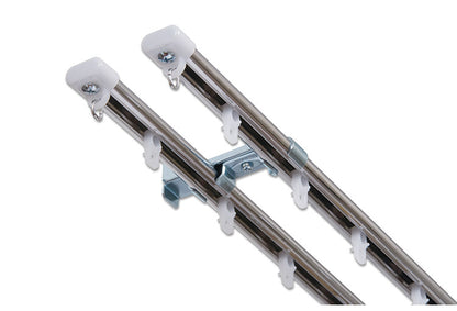 C型定尺ステンレスカーテンレール オーバル 2.72m ダブル カーテンレール 定尺 幅2.72m ステンレス製 取付簡単 窓回り 賃貸 一人暮らし 新生活(代引不可)