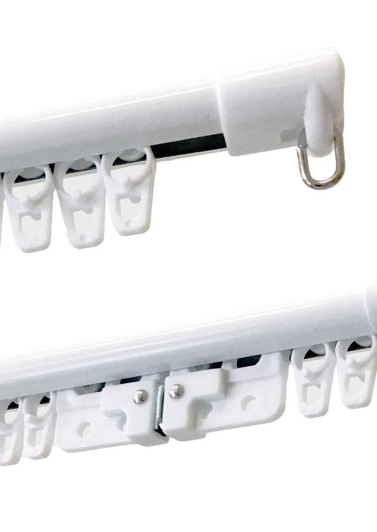 C型伸縮カーテンレール 1.6~3m シングル カーテンレール 幅3m 伸縮 スチール製 天井付け 正面付け 取付簡単 伸長式 窓回り 賃貸 一人暮らし 新生活(代引不可)