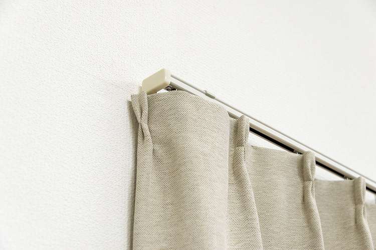 角型 カーテンレール 伸縮タイプ サイドユニット付き 1.6~3.0m シングル シンプル おしゃれ 北欧 簡単取り付け 静音レール 静か 新生活 一人暮らし(代引不可)