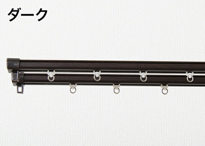 角型 カーテンレール 定尺タイプ 1.82m ダブル 角型タイプ シンプル おしゃれ 北欧 簡単取り付け 静音レール 新生活 引っ越し 一人暮らし(代引不可)