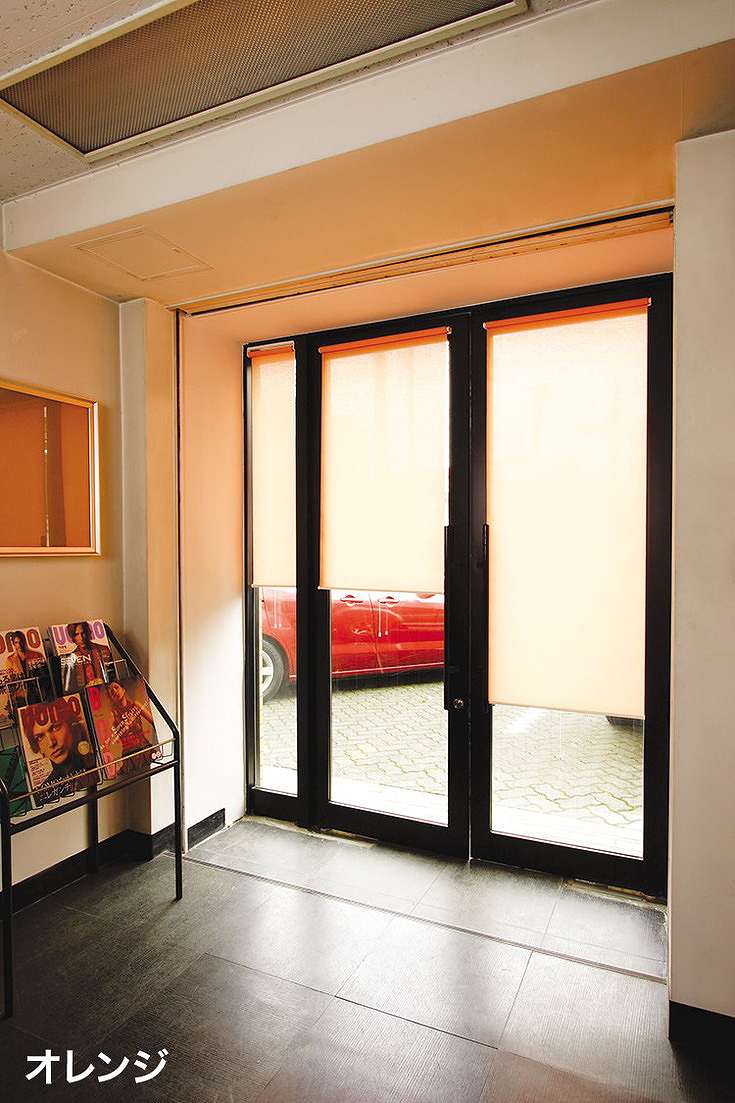 ロールスクリーン スリムタイプ 防炎 両面テープタイプ 幅90cm×高さ180cm 日本製 シンプル おしゃれ 北欧 新生活 ロールカーテン 間仕切り 一人暮らし 国産(代引不可)