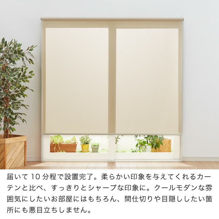 取り付け時工具不要 突っ張り ロールスクリーン 35~60cm以内 60×135cm 採光 つっぱり ロールカーテン 間仕切り ブラインド カーテン おしゃれ つっぱり式ロールスクリーン 無地 部屋 仕切り(代引不可)