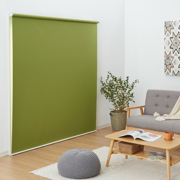 取り付け時工具不要 突っ張り ロールスクリーン 35~60cm以内 60×135cm 遮光 遮光1級 つっぱり ロールカーテン 間仕切り ブラインド カーテン おしゃれ つっぱり式ロールスクリーン 無地 部屋 仕切り(代引不可)