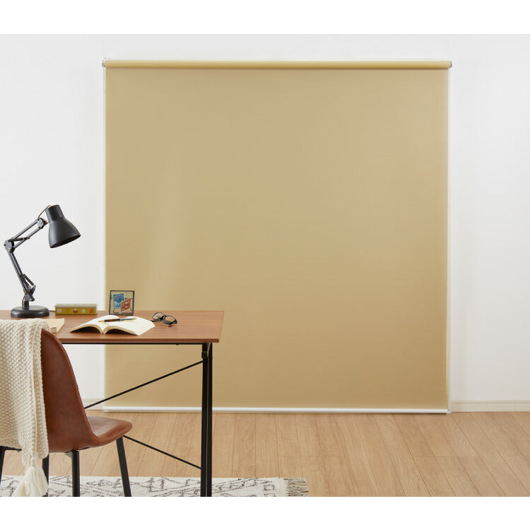 取り付け時工具不要 突っ張り ロールスクリーン 60~90cm以内 90×180cm 遮光 遮光1級 つっぱり ロールカーテン 間仕切り ブラインド カーテン おしゃれ つっぱり式ロールスクリーン 無地 部屋 仕切り(代引不可)