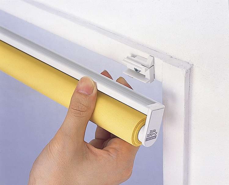 ロールスクリーン スリムタイプ 標準タイプ 幅90cm×高さ180cm 日本製 シンプル おしゃれ 北欧 新生活 ロールカーテン 間仕切り 一人暮らし 国産(代引不可)