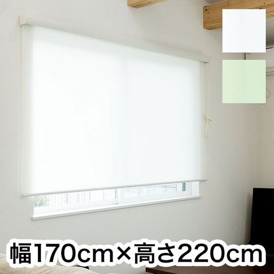 ロールスクリーン カバー付き 幅170cm×高さ220cm シンプル おしゃれ 北欧 オフィス マンション 間仕切り ロールカーテン(代引不可)