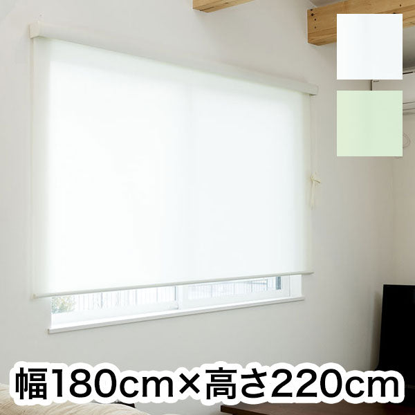 ロールスクリーン カバー付き 幅180cm×高さ220cm シンプル おしゃれ 北欧 オフィス マンション 間仕切り ロールカーテン(代引不可)