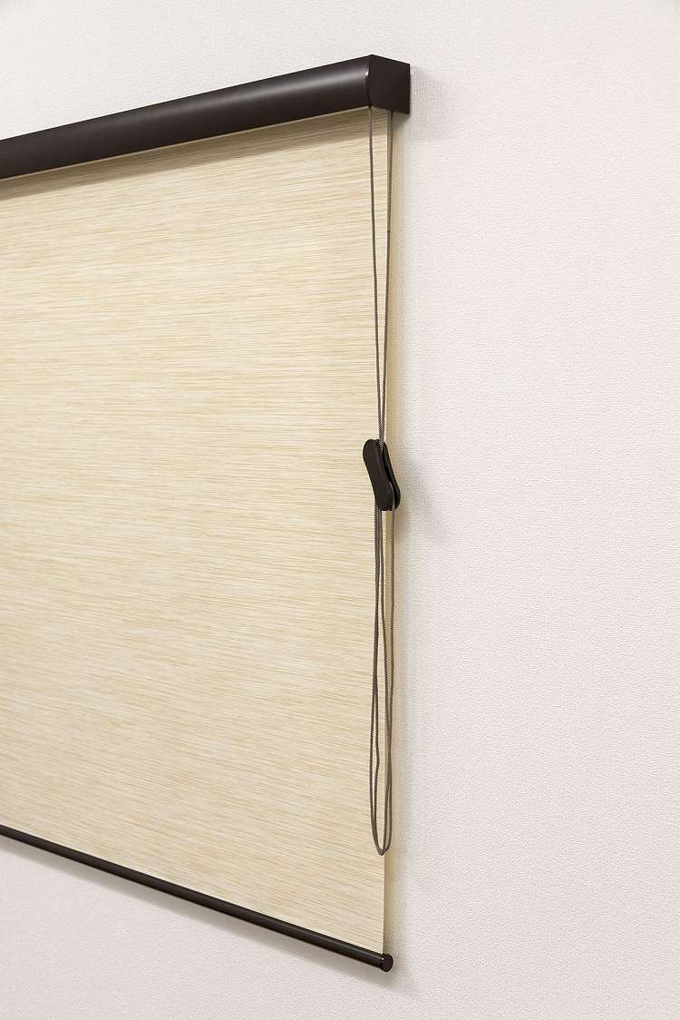 ロールスクリーン カバー付き 天然調 幅170cm×高さ220cm シンプル おしゃれ 北欧 オフィス マンション 間仕切り ロールカーテン(代引不可)