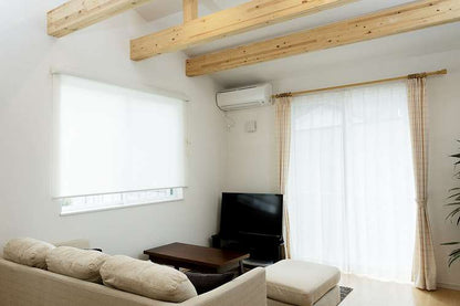 ロールスクリーン カバー付き 防炎 無地 幅180cm×高さ220cm シンプル おしゃれ 北欧 オフィス マンション 法人 間仕切り ロールカーテン(代引不可)