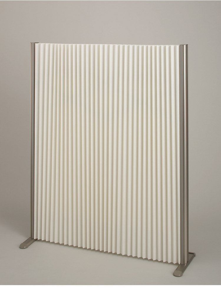 パーテーション プリティア 135×120cm 間仕切り 防炎生地 折りたたみ アルミ製 軽量 伸縮 スクリーン 目隠し 壁 リビング(代引不可)