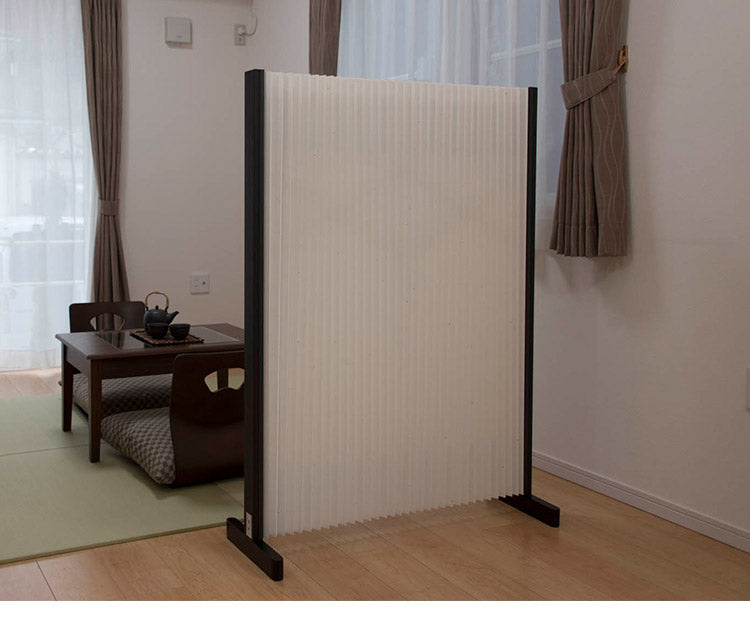 パーテーション プリティア 和紙調 90×150cm 間仕切り 防炎生地 折りたたみ アルミ製 軽量 伸縮 スクリーン 目隠し 壁 リビング 和風 生成 白雪 鶯 キナリ シラユキ ウグイス(代引不可)