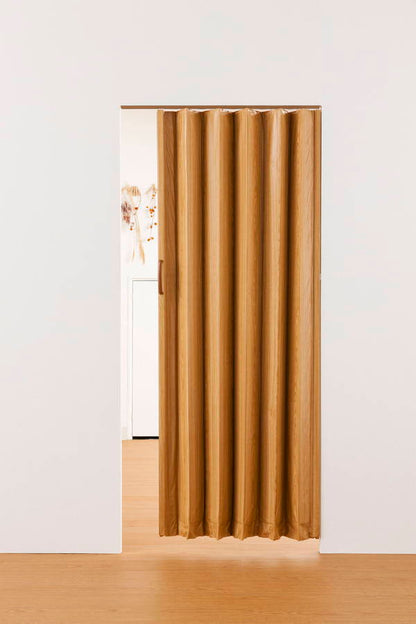 木目調アコーデオンドア W150×H174cm 間仕切り 遮熱 仕切り パーテーション おしゃれ(代引不可)