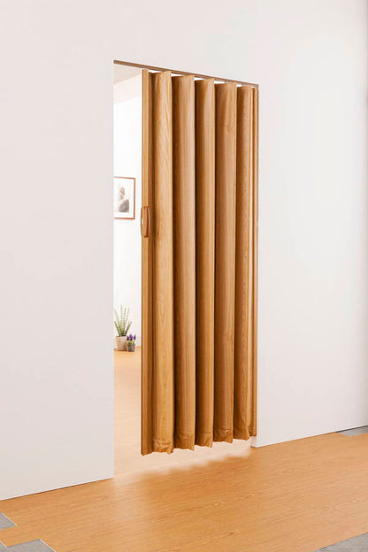 木目調アコーデオンドア W200×H174cm 間仕切り 遮熱 仕切り パーテーション おしゃれ(代引不可)