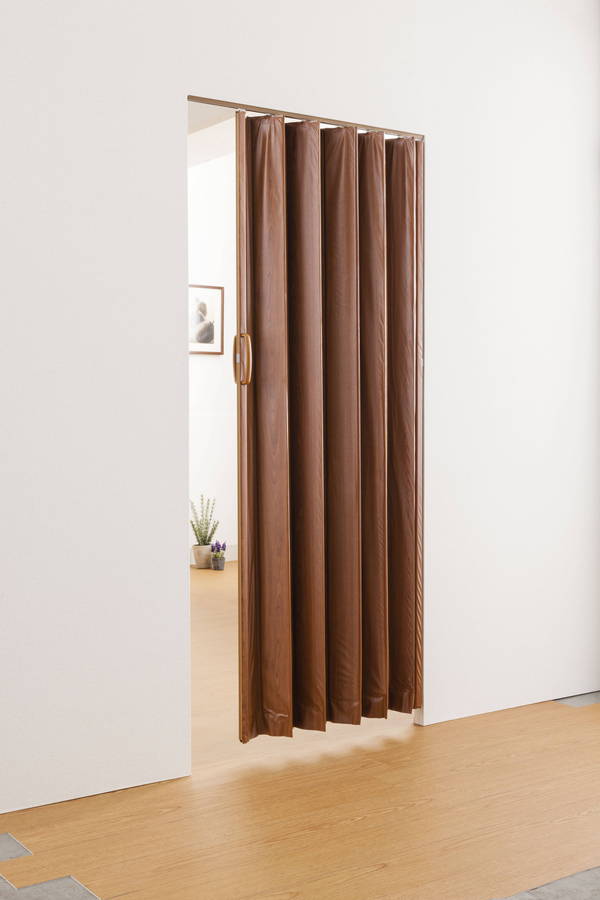 木目調アコーデオンドア W200×H174cm 間仕切り 遮熱 仕切り パーテーション おしゃれ(代引不可)