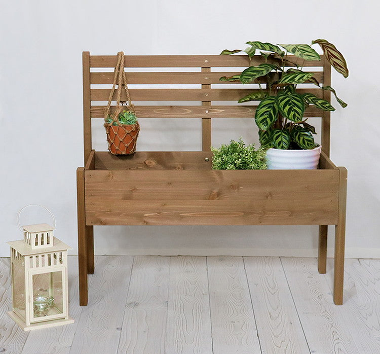 天然木製チェア型プランタースタンド 幅80cm CP80 プランター プランターポット プランターカバー フラワースタンド ガーデン ガーデニング リビング キッチン 子供部屋 玄関脇 エントランス(代引不可)