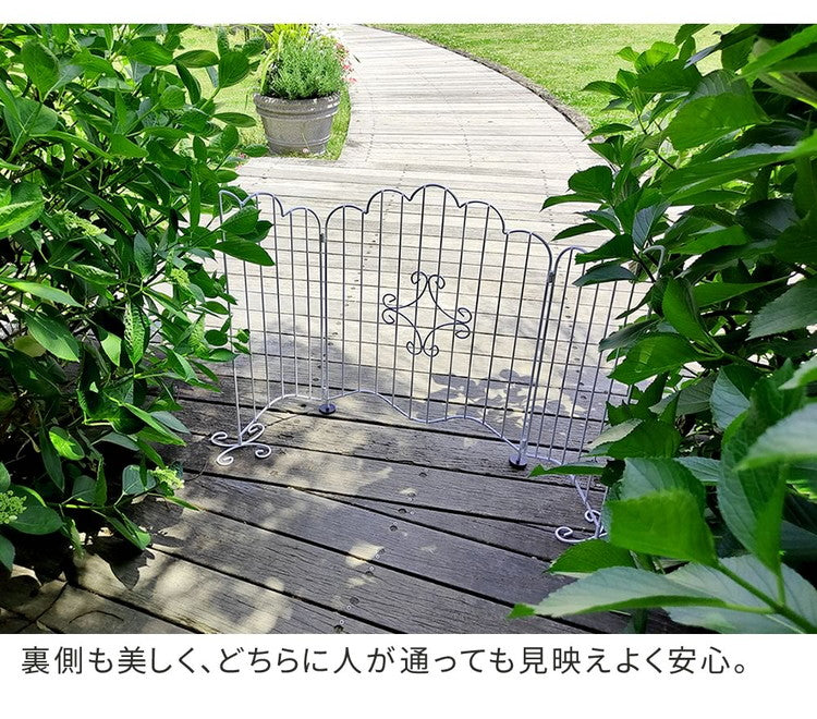 エレガントゲート EG1200 アイアンフェンス ミニフェンス ガーデンフェンス ガーデニングフェンス 柵 パーテーション 仕切り 境界 ミニ フェンス 花壇 囲い 折りたたみ ガレージ お庭 玄関(代引不可)
