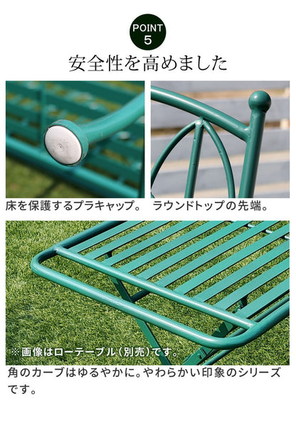 アイアン製ラウンドテーブル4点セット 直径70CMSunny Leaf(サニーリーフ) SPL-9000CB-4PS ガーデンファニチャーセット ガーデンテーブルセット 丸型 円形 組立式 テーブル チェア 2脚(代引不可)